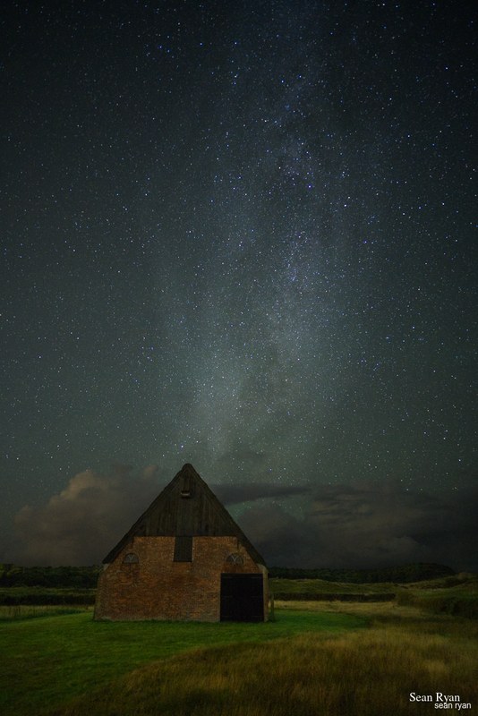 2023-09 - Milky Way And Star Trails At Texel - Netherlands - SA706841.combined-with-SA706839.milky-way.brigher