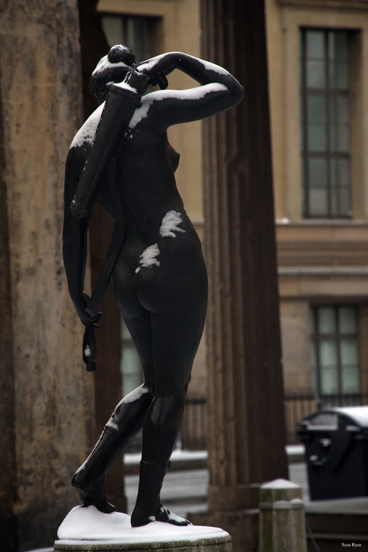 Berlin Statues In Snow - SA707066.editted-Diana-statue-Pergamon-museumjpg
