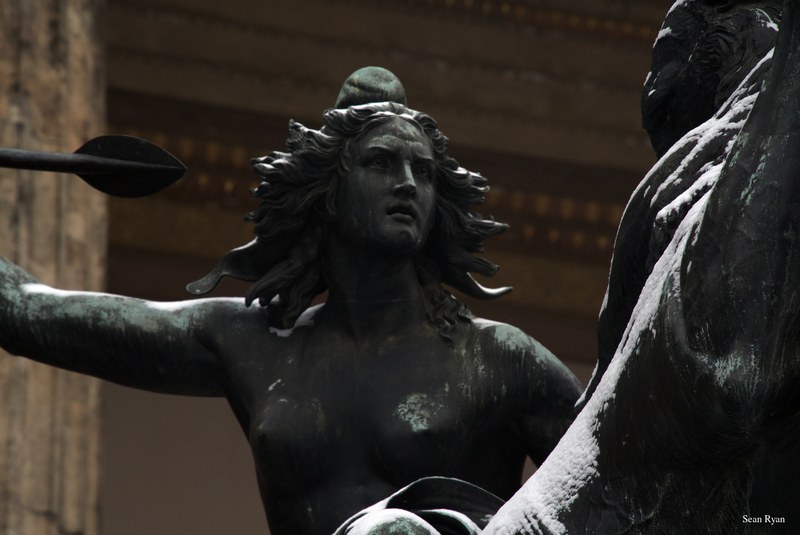 Berlin Statues In Snow - SA707079.editted.Amazon-statue-Pergamon-museum-closer