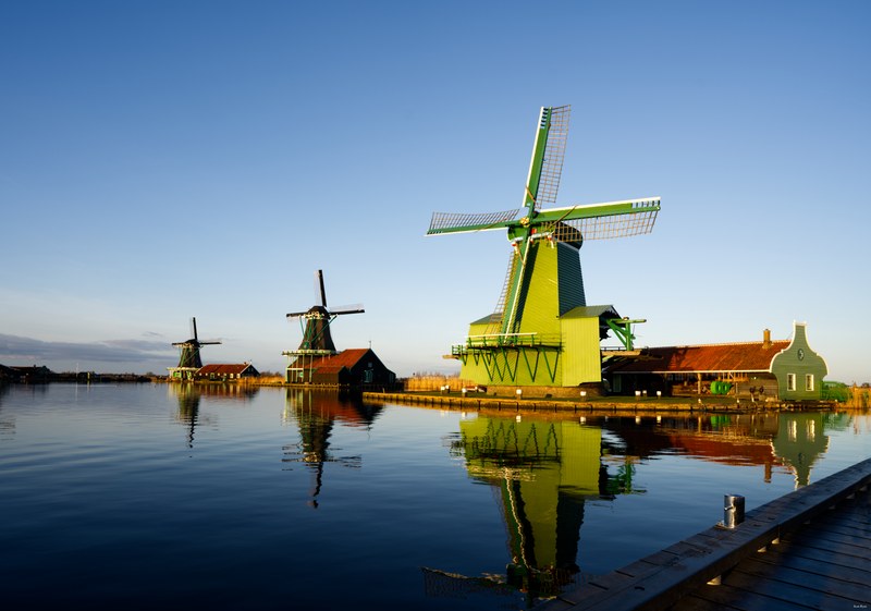 2025-02 - Zaanse Schans Windmills By Sundown - SA707317.editted