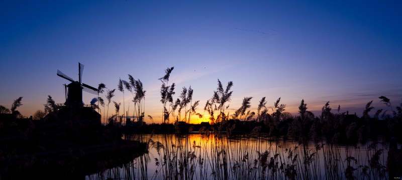 2025-02 - Zaanse Schans Windmills By Sundown - SA707355.editted