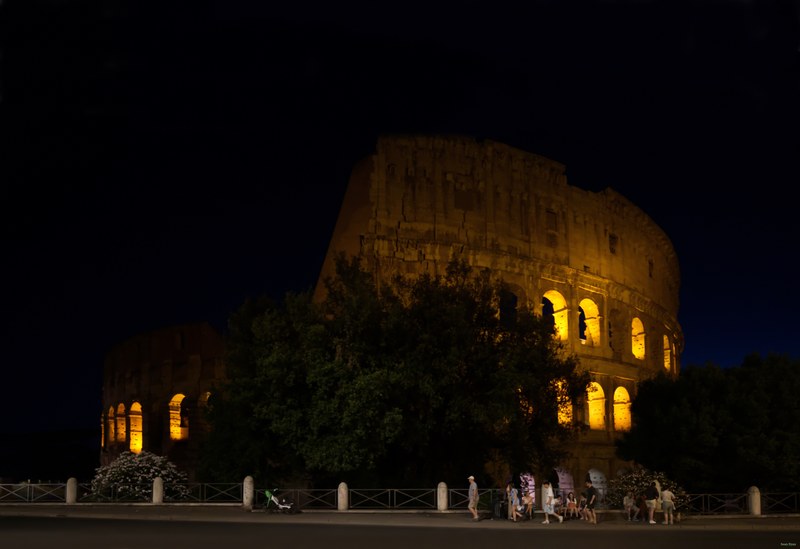 Colosseum At Blue Hour With Traffic Trails - SA707724.editted
