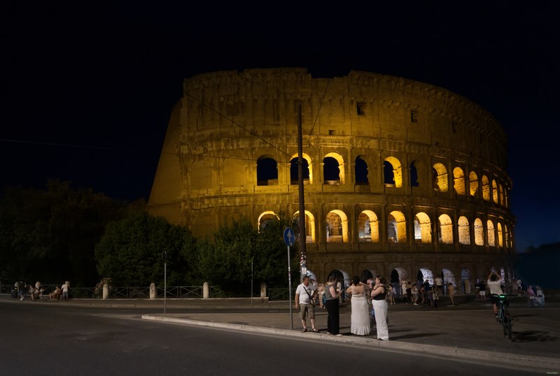 Colosseum At Blue Hour With Traffic Trails - SA707727.editted