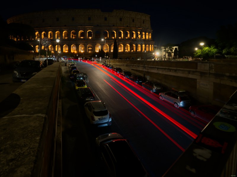 Colosseum At Blue Hour With Traffic Trails - SA707730.editted