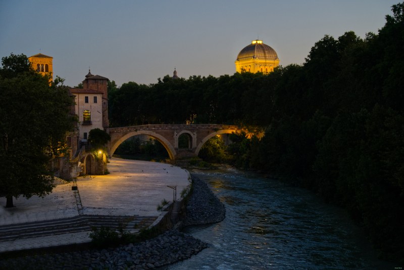 Ponte Fabricio [62 BC] e Tempio Maggiore di Roma [1904]