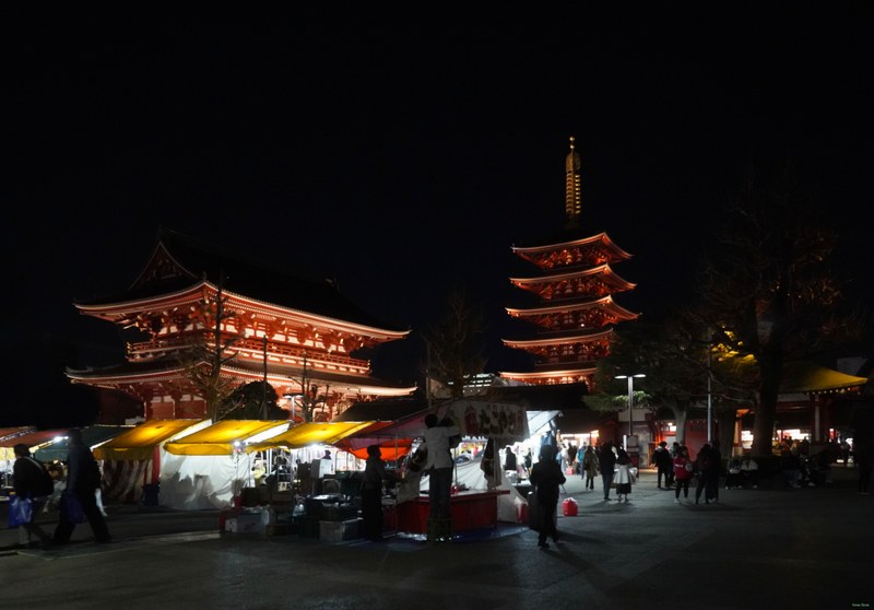 Tokyo - Asakusa - Senso-ji Shrine By Night - SA700087.nice.editted