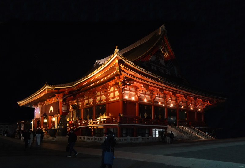 Tokyo - Asakusa - Senso-ji Shrine By Night - SA700093.nice.editted