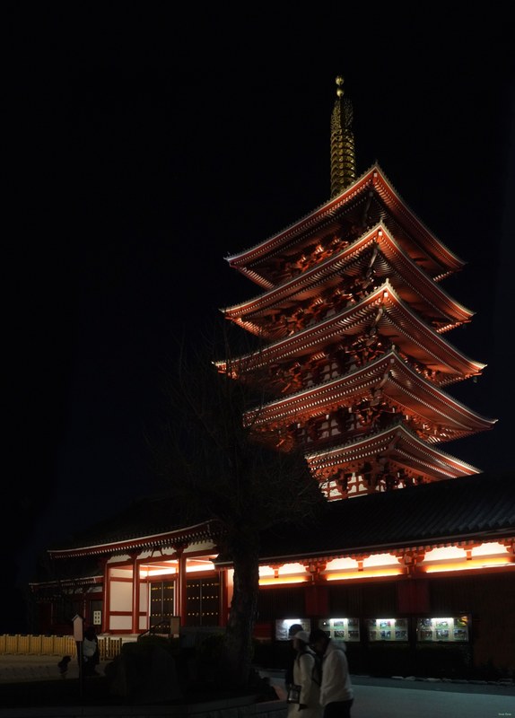 Tokyo - Asakusa - Senso-ji Shrine By Night - SA700111.ok.editted