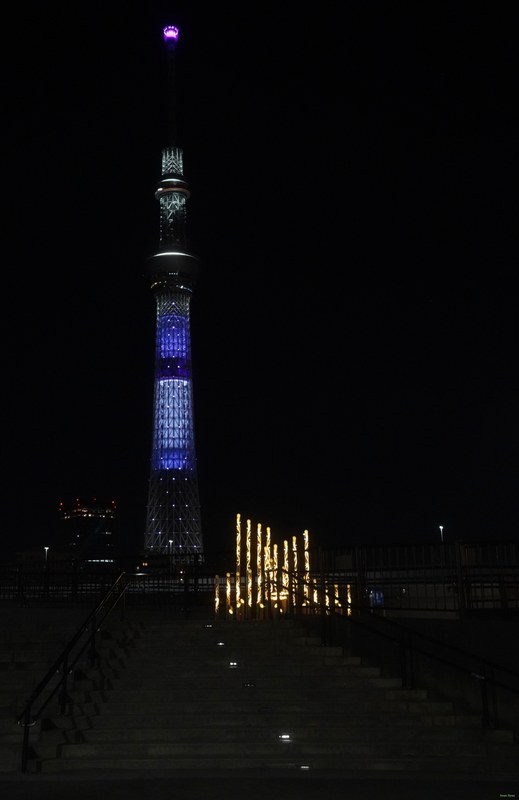 Tokyo - Skytree Across The Samura River By Night - SA700208.ok.editted
