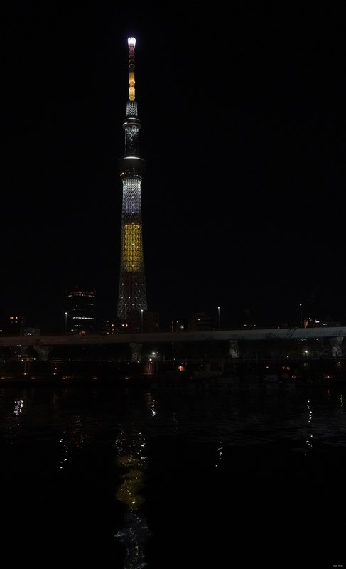 Tokyo - Skytree Across The Samura River By Night - SA700214.ok.editted